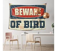 Tapestry for Bedroom Aesthetic Beware of Bird Tapestry Decorations for Bedroom Boys Room Decor Teenager ( Size : 75X100CM )