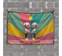 Tapestry for Bedroom Colorful Robots Dancing to Music: A Vibrant Dance Floor Scene Tapestry Wall Decor Dorm Beer Decorations for Man Cave(100X150CM)