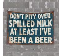 Tapestry for Bedroom Don't Pity Spilled Milk, I've Been A Beer Tapestry Men Cave Decor Dorm Decor(75X100CM)