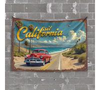 Tapestry for Bedroom Explore California's Coastal Beauty in Classic Style Tapestry Wall Decor Dorm Beer Decorations for Man Cave(100X150CM)
