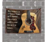Tapestry for Bedroom Harmonious Strings: Exploring The Artistry of Acoustic Guitars Tapestry Wall Decor Dorm Beer Decorations for Man Cave(75X100CM)