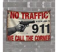 Tapestry for Men 911: When Traffic Laws Don't Apply, We Call The Shots Tapestry Beer Decorations for Man Cave Tapestry Aesthetic(75X100CM)