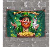 Tapestry for Men Leprechaun'S Treasure Waists: A Lucky Charm Tapestry Funny Kitchen Decor Funny Decor for Bar(100X150CM)