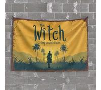 Tapestry for Men The Enigmatic Silhouette: A Tale of Unburnable Witch Tapestry Funny Kitchen Decor Funny Decor for Bar(75X100CM)