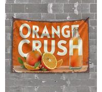 Tapestry for Men Vintage Orange Crush Advertisement with Fresh Oranges and Glass B Tapestry Funny Outdoor Decor Stuff for Your Room(100X150CM)