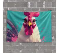 Tapestry for Walls A Vibrant Rooster with Striking Red Comb and Wattle Tapestry Room Decor Aesthetic Man Cave Decorations(75X100CM)