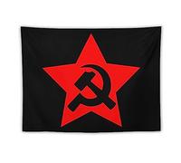 Tapestry Hammer Sickle And Star Wall Hanging Aesthetic Tapestries Decoration Wall Tapestry For Party Living Room Family 130X152CM