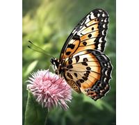 Tapestry Kits For Adults Colorful Butterflies And Flowers Cross Stitch Knotted Rug,Diy Crochet Tapestry For Beginners，Adult And Teenager Embroidery Set Latch Hook Kits Rugs 31x63in