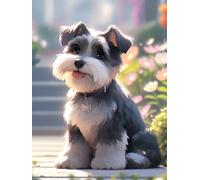 Tapestry Kits For Adults Schnauzer Dog Animal Latch Hook Rug Kit With Latch Hook Diy Rug，Latch Hook Rug Making，Diy Rug For Home Decor For Teenager And Adults 23x35in