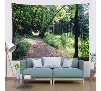Tapestry Leaf Green Tree Wall Tapestry Decorations for Bedrooms Aesthetic Dorm Living Room Tapestries Polyester Washable Reusable Wall Hanging 150x130 cm