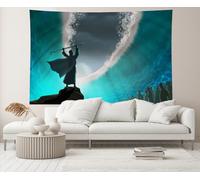 Tapestry Moses Parting The Red Sea Biblical Event Passover Holy Light Wall Hanging Funny Tapestries Soft Wall Tapestry For Living Room Bedroom Party 130X152CM