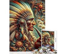 Tapestry of Native Wisdom Jigsaws for Adults1000 Pieces Gifts for Women Men Difficult Challenge Home Decoration Toys for Age 14+ Game size 38x52cm