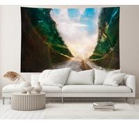 Tapestry Parting The Red Sea Biblical Event Moses Passover Holy Light Wall Hanging Soft Tapestries Decoration Wall Tapestry For Family Living Room Bedroom 130X152CM