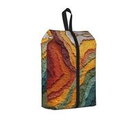 Tapestry Texture Printed Travel Shoe Storage Bag Waterproof Jacquard Fabric is Lightweight, with Strong Handle and Central Zipper.