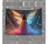 Tapestry Wall Art Enchanted Butterfly Wings: A Magical Fantasy Tapestry Beer Decor Tapestry for Bedroom(75X100CM)