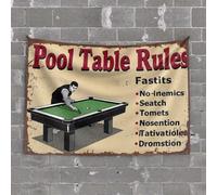 Tapestry Wall Art Pool Table Rules: Fastits, No-Inemis, Seatch, Tomets, Nosention, Tapestry Funny Decor for Bar Sports Bar Decor(100X150CM)