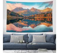 Tapestry Wall Hanging Autumn Mountain Scenery Lakes and Forests Wall Hangin yellow-green Tapestries for Bedroom Room Decor Twin Bedspread Meditation Yoga Mat Rug Walls Hanging Decoration - 150x200cm