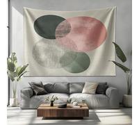 Tapestry Wall Hanging Bedroom Wall Tapestry, Bohemian Abstract Geometry Tapestries for Bedroom Living Room Dorm Decor, Sage Green Wall Art Tapestry Aesthetic Decorative, Ceiling Tapestry (90in x 70in)
