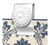 Tapestry Wall Hanging Clamps 4 Pack 1.2x2.0cm Textile Art Decoration Metal Clips for Hanging Rugs Carpet Display (White)