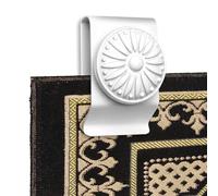 Tapestry Wall Hanging Clamps 4 Pack Textile Art Decoration Hangers Metal Clips for Hanging Rugs Carpet Display (White)