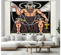 Tapestry Wall Hanging, demon Walls Art Tarot Wall Home Decor for Bedroom, Dorm, College, Living Room, 130x150cm
