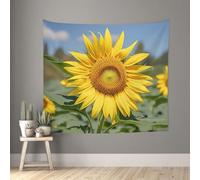 Tapestry Wall Hanging for Bedroom Aesthetic Wall Mural Tapestries 152x130 cm Art Backdrop Golden Yellow Sunflower Tapestries Landscape Poster Tapestry for Living Room Dorm Office Home Decor