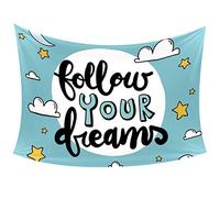 Tapestry Wall Hanging Personalized Tapestry Backdrop Banner 60''x40'' Inches 60''x51'' Wall Decor Follow Your Dream