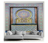Tapestry wall hanging Tapestry Wall Hanging Moroccan Architectural Tapestry Retro Islamic Geometric Pattern Wall Decor Mural for Bedroom, Living Room, Dorm For Bedroom Livingroom Dormitory(3326SD-GT,W
