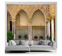 Tapestry wall hanging Tapestry Wall Hanging Moroccan Architectural Tapestry Retro Islamic Geometric Pattern Wall Decor Mural for Bedroom, Living Room, Dorm For Bedroom Livingroom Dormitory(GT-497SD,W2
