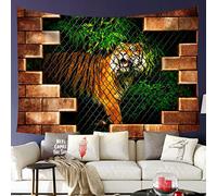 Tapestry Wall Hanging Tiger Animal Tropical Wild Animals Zoos Wall Hanging Personalized Art Large Tablecloths, For Living Room, Office, Bedroom, 150x200cm