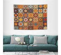 Tapestry Wide Wall Hanging Group of Moroccan Geometric Tapestry Soft Lightweight Wall Blanket Funny Tapestry Aesthetic Background Wall Art Home Decor Vintage Mural for Bedroom Dorm Living Room 30"x40