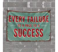 Tapestry with Words Every Failure: A Pathway to Success Motivational Sign Tapestry Flags for Room Teen Wall Tapestry College(100X150CM)