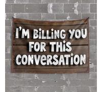 Tapestry With Words I'M Billing You For This Conversation. Tapestry Bar Accessories Man Cave Decor For Bedroom(100X150CM)