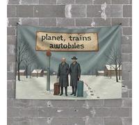Tapestry with Words Travelers At The Frozen Crossroads: A Winter Journey Through Time Tapestry Flags for Room Teen Wall Tapestry College(75X100CM)