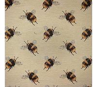 Tapestry Woven Fabric Material for Upholstery Curtains - 140cm Wide - Bumble Bees (Per Metre)