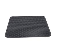 Tapete De Secado De Platos De Silicona Rectangular Antideslizante Y Aislante Para Encimera De Cocina Con Drenaje Incorporado (Large Size)
