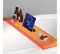 TapferBahn Bath Storage,Bath Shelf Over Bath,Bath Caddy Tray,Multifunctional,Waterproof,Transparent,For Reading,Tablet,Wine Glass Bath Accessories Relaxing Spa/Women