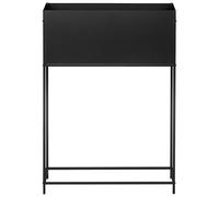 Beliani Elevated Plant Pot Tapien Metal 70 Cm Black