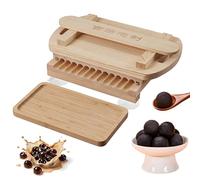 Tapioca Pearls Forming Machine, Cassava Ball Maker Tool with Hollow Wide-curved Dual Handles, Uniform Pearls and Smooth Jam-Free Grooves, Stable Base, for Milk Tea Shop, Home Kitchen DIY