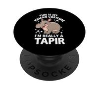 Tapir This Is My Human Costume I'm Really A Tapir PopSockets Adhesive PopGrip