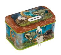 TapirElla Children's Money Box Metal with Lock, Dinosaur, T-Rex, Prehistoric Time, Dino, Money Box, Gift Idea for Girls and Boys from Lutz Mauder Verlag, Piggy Bank