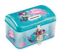 TapirElla Children's Money Box Metal with Lock, Mermaid, Mermaid, Dolphins, Money Box, Gift Idea for Girls and Boys from Lutz Mauder Verlag, Piggy Bank