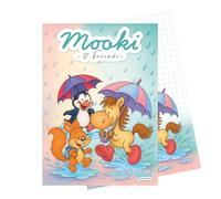 Tapirella Mooki & Friends Notepad for Children, Friendship, Thoughts, Memories, Sketching Design 1, 50 Pages, A6 Format, School, Office, Home Office