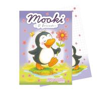 Tapirella Mooki & Friends Notepad for Children, Friendship, Thoughts, Memories, Sketching Motif 2, 50 Pages, A6 Format, School, Office, Home Office