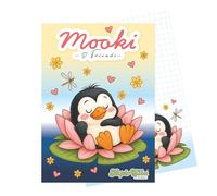 Tapirella Mooki & Friends Notepad for Children, Friendship, Thoughts, Memories, Sketching Motif 3, 50 Pages, A6 Format, School, Office, Home Office
