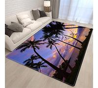 Tapis de plage imprimé en 3D, palmier, mer, salon, canapé, table, chambre à coucher, chevet, salle à manger, décoration d'intérieur 50x70cm