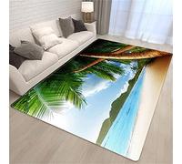 Tapis de plage imprimé en 3D, palmier, mer, salon, canapé, table, chambre à coucher, chevet, salle à manger, décoration d'intérieur 50x70cm