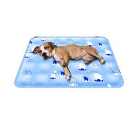 Tapis de refroidissement pour chien chat - Polyester 50 x 40 cm portable lavable | Tapis rafraîchissant été couverture gel sans électricité siège voiture lit animal intérieur extérieur voyage plage