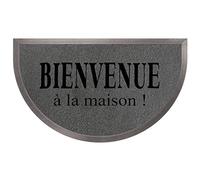 Tapis Déco PVC Half Moon Door Mat, PVC, Grey/Black, 45x1x75 cm