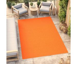 TAPISO Mono Area Rug Indoor Outdoor Short Pile Plain Orange Living Room Bedroom Kitchen Durable OEKO-TEX Carpet Size - 200 x 300 cm (6ft7 x 9ft10)